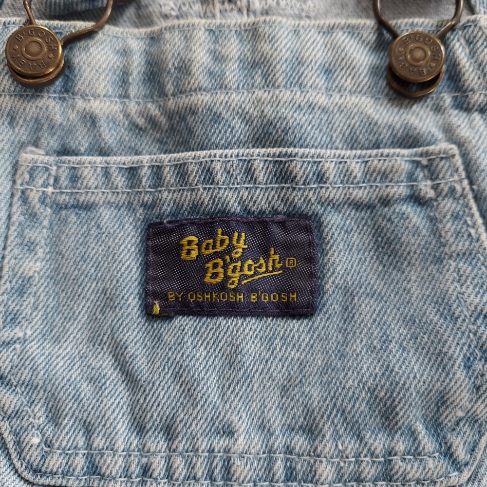 Vintage 80s OshKosh Baby B'gosh Denim Overalls 6-12 Months - Picture 3 of 10